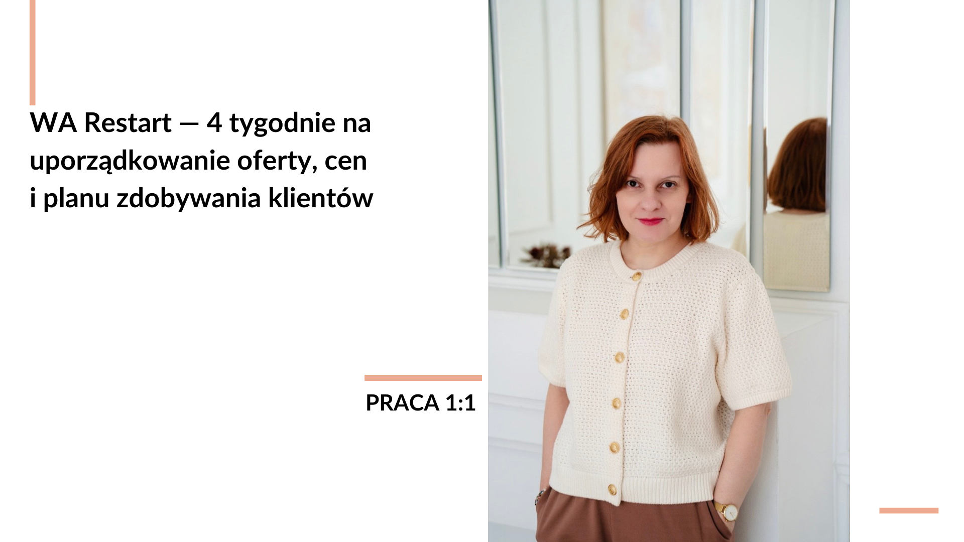 WA Restart — 4 tygodnie na uporządkowanie oferty, cen  i planu zdobywania klientów